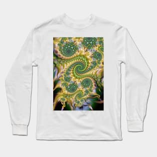 underwater swirly spiral pattern Long Sleeve T-Shirt